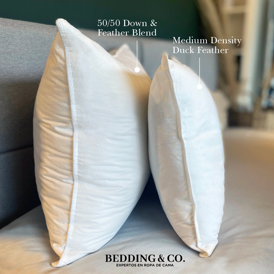 Almohada Medium Density Duck Feather Bedding & Co