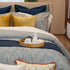Duvet cover Luxury de algodón Classic Tweed , tono navy y textura sofisticada