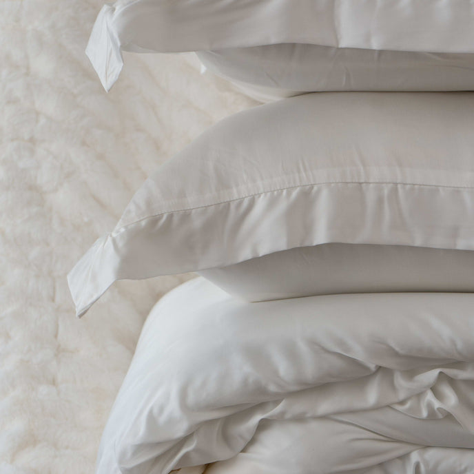 Duvet cover de fibra Lyocell doblado, opción ecológica y lujosa para el dormitorio