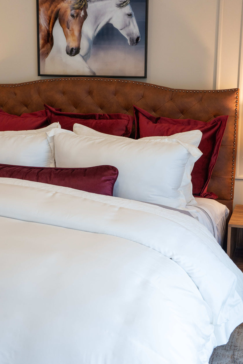 Duvet cover Luxury de algodón Metelasse Royal, tono blanco y textura sofisticada