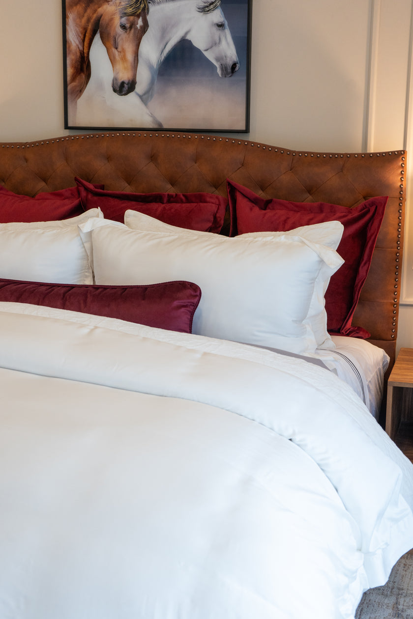 Duvet cover Luxury de algodón Metelasse Royal, tono blanco y textura sofisticada