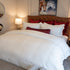 Detalle de la tela Lyocell en duvet cover, fibra natural con brillo sutil y tacto sedoso