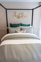 Detalle de la tela Lyocell en duvet cover, fibra natural con brillo sutil y tacto sedoso