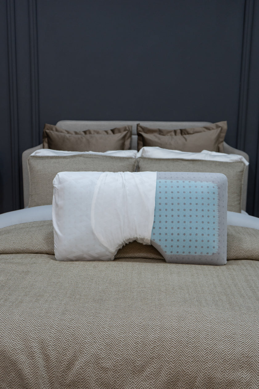 Almohada ergonómica CarbonCool® para hombros, frescura avanzada y soporte cervical
